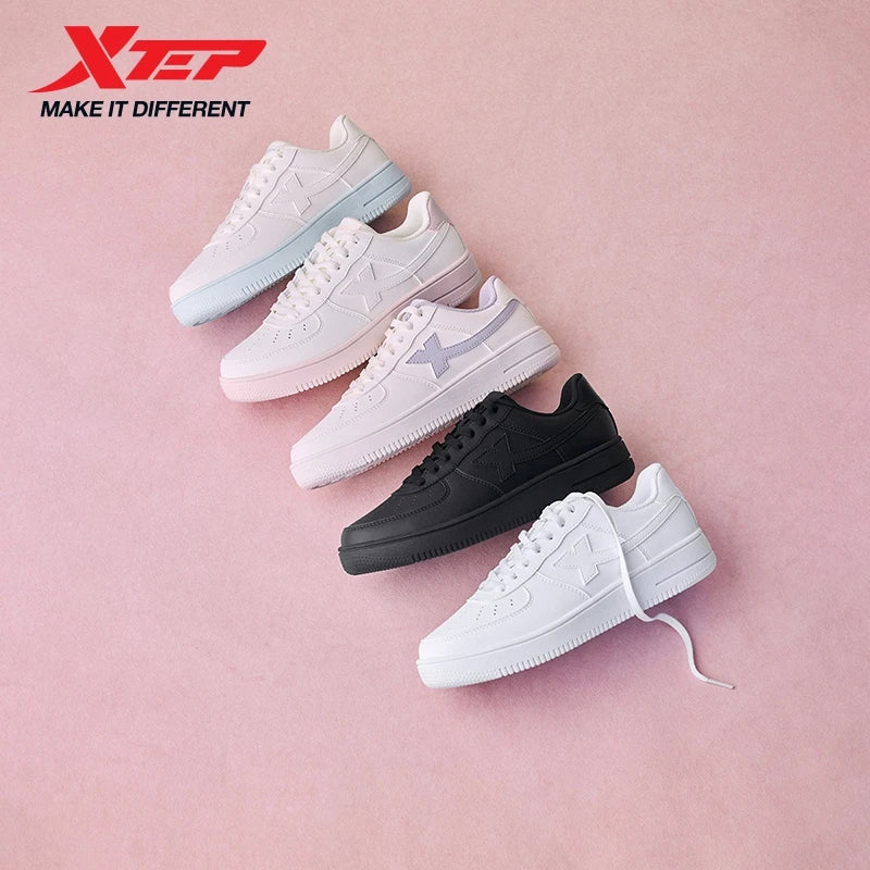 Xtep White Sneakers Women 2026 Spring Couples Versatile Trendy Casual Thick-soled Heightening Sports Shoes 874118319851