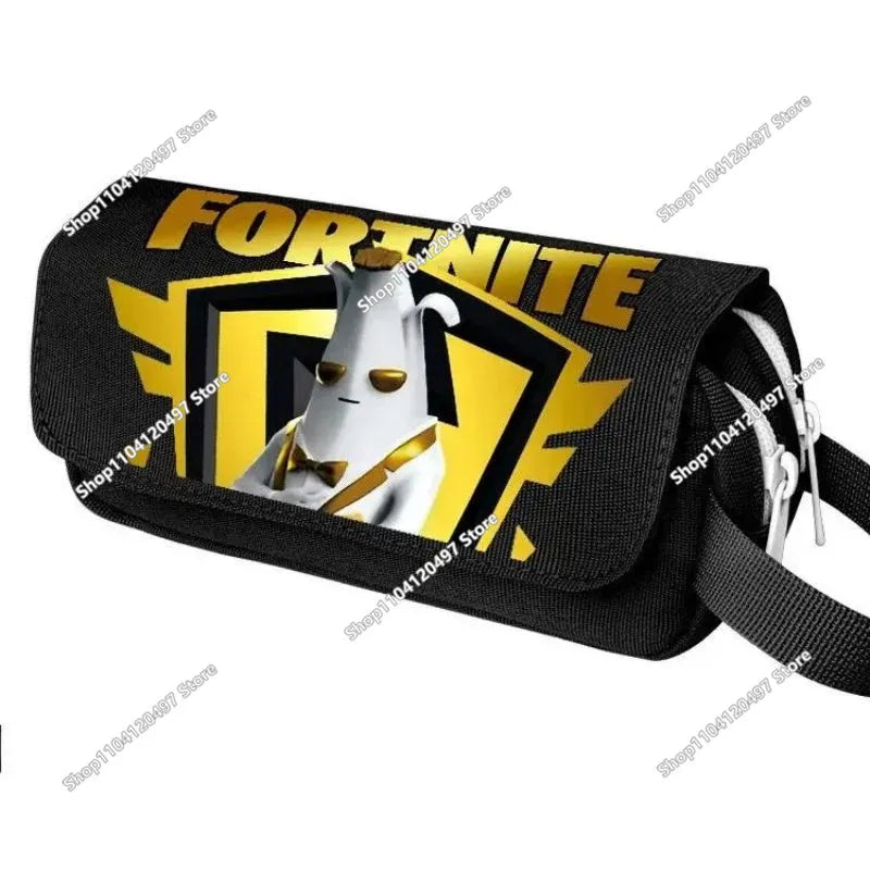 Victory Royale Student Boys Girls Fortnite Capacity Pencil Stationery Case Peely Llama Hero Children's Pen Box Kids Teen Bags