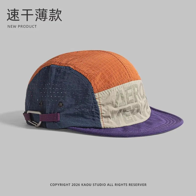 Japanilaiset retro-väriset 5-paneeliset baseball-lippikset miehille, kesän ulkoiluun, retkeilyyn ja vapaa-aikaan, auringonsuojaksi, niche-tyyliset naisten hatut