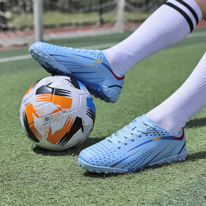 Professional Turf Soccer Shoes Men Cleats Non-Slip Training Football Shoes Boys Artificial Grass Breathable Athletic Soccer Shoes