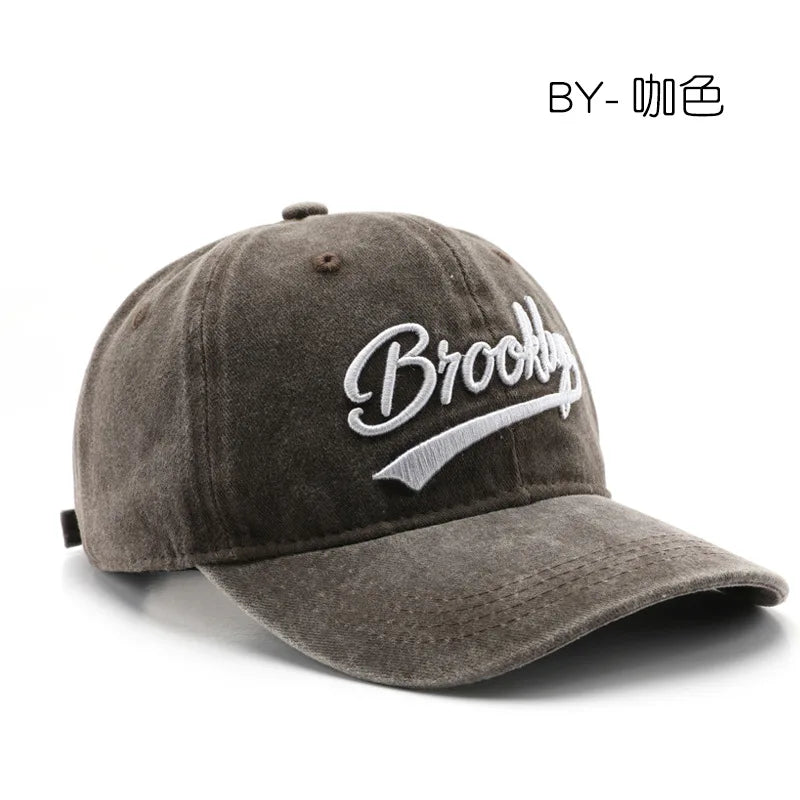 Brooklyn Baseball Caps Embroidery Breathable Retro Style Unisex Comfort Trendy Fashion Summer Hat Sun Protection Curved Brim