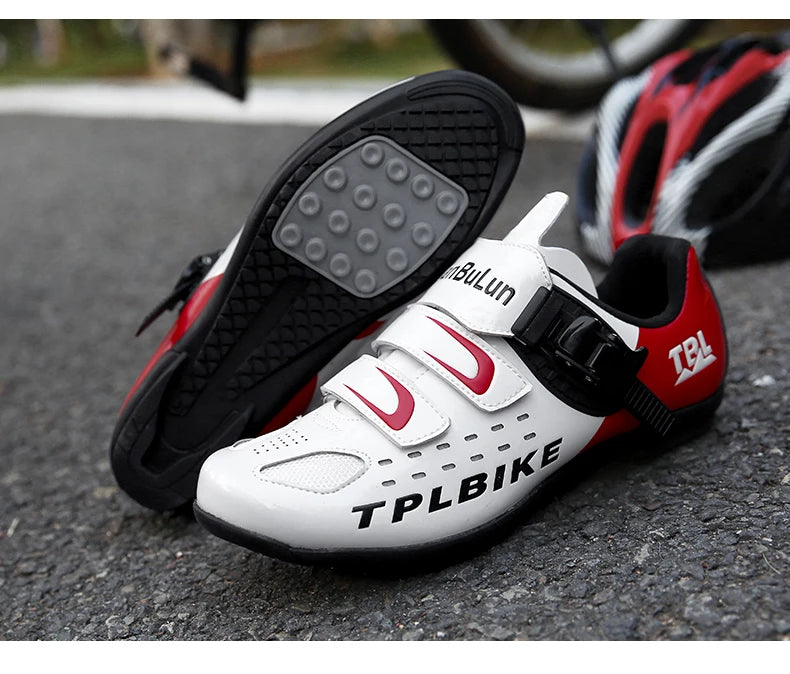 New Men’s and Women’s Bicycle Shoes Outdoor Cycling Shoes with Three Functional Soles Professional Training Shoes