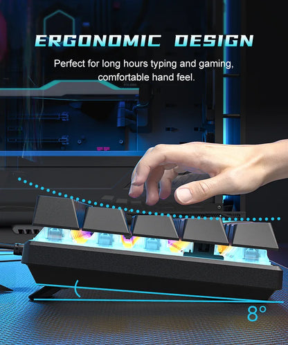 60% gaming keyboard gamer mechanical keyboards pc laptop office mini keyboard