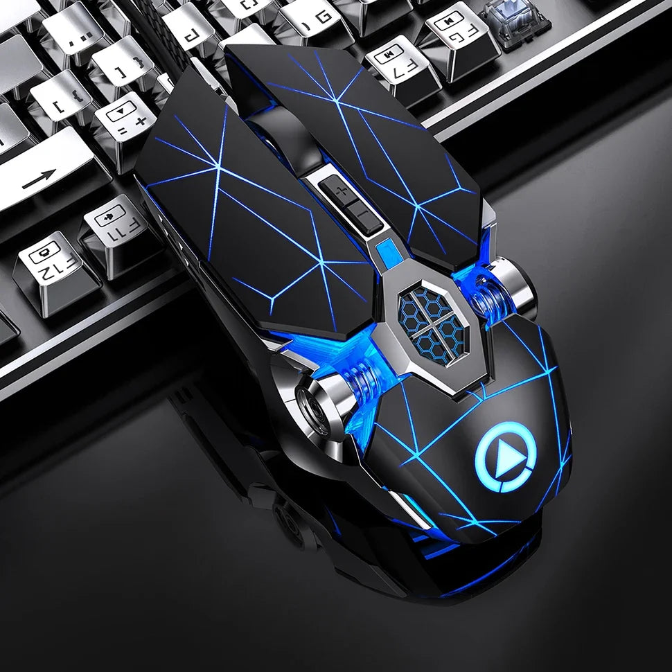 Neue professionelle Gaming-Maus 3200dpi 7 Tasten, hintergrundbeleuchtete Computermaus mit Makro-Unterstützung, mechanische kabelgebundene Silent-Maus