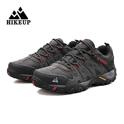 HIKEUP Herre-vandresko i ruskind, udendørssko, slidstærke herresko til trekking, vandring, jagt og taktiske sneakers