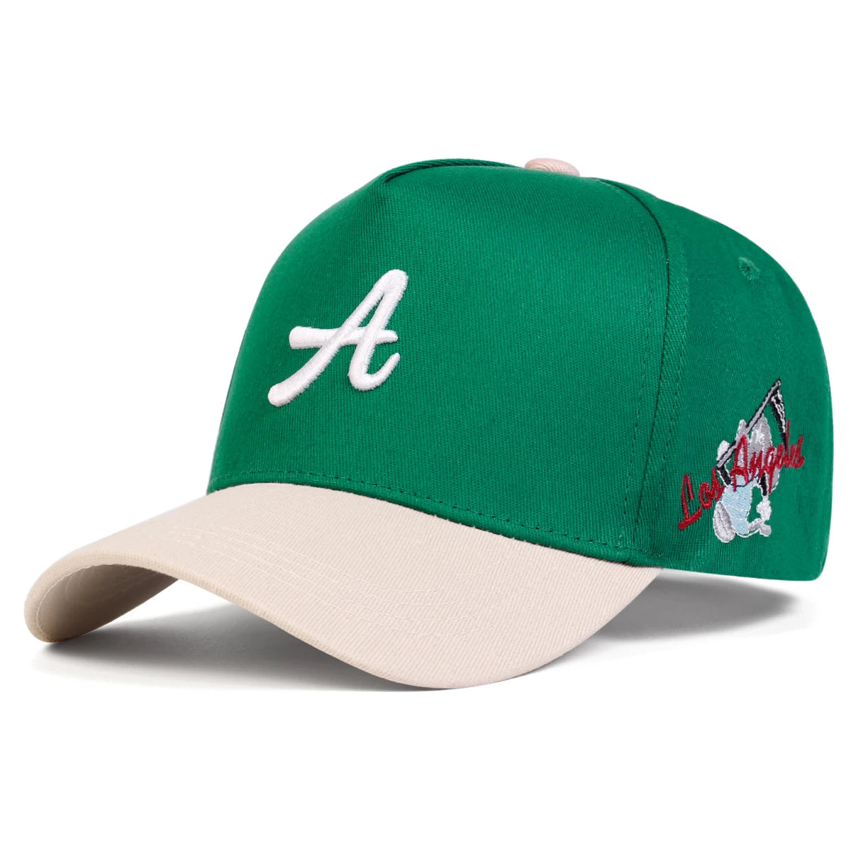 Unisex „A Letter Side Los Angeles“ siuvinėtos beisbolo kepurės, pavasario ir rudens lauko reguliuojamos kasdieninės kepurės, apsauginės nuo saulės kepurės, sportinės kepurės