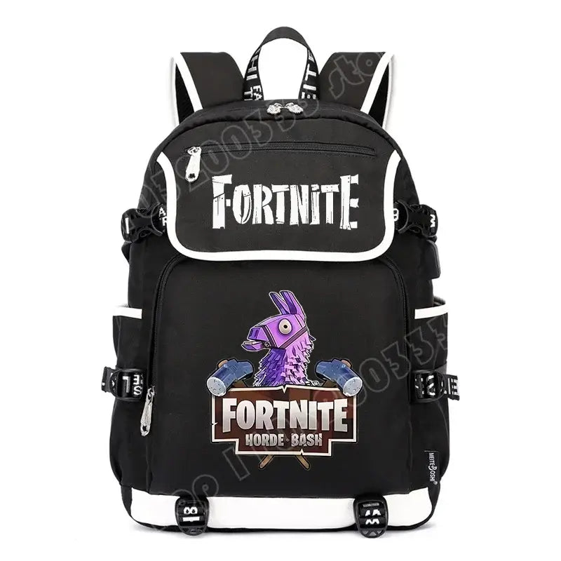 Zaino Fortnites di grande capienza, borsa a tracolla casual con porta USB, unisex, in stile anime, zaino scolastico per studenti, nuovo e alla moda, regalo di cancelleria