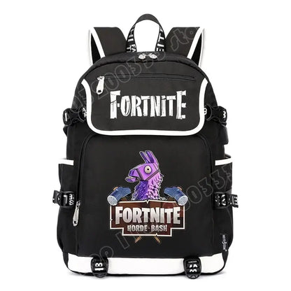 Zaino Fortnites di grande capienza, borsa a tracolla casual con porta USB, unisex, in stile anime, zaino scolastico per studenti, nuovo e alla moda, regalo di cancelleria