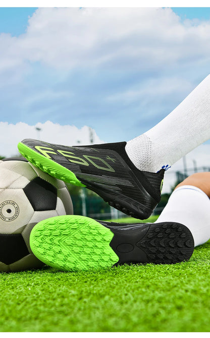 New Men Football Boots Match Grass Cleats High-quality Soccer Shoes Futsal Sneakers Non-Slip Indoor Hot-selling High-top Outdoor