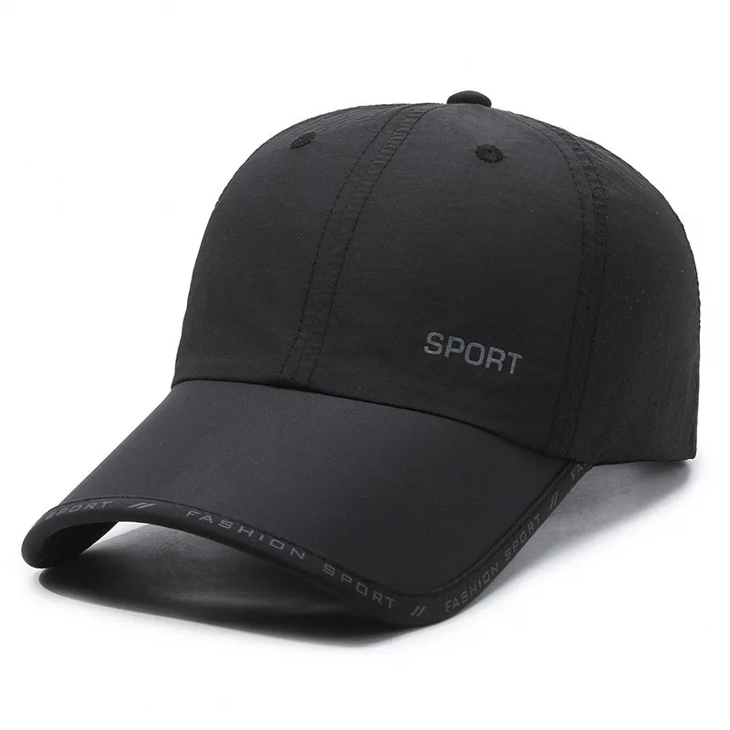 Schnelltrocknende, strapazierfähige Baseballkappe, UV-Schutz, atmungsaktiv, verstellbar, für Radfahren, Wandern, Angeln und andere Sportarten – Trucker-Cap für Damen und Herren