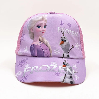 Disney-prinsesse Elsa, Anna og Sofia fra Frost – anime-figur – baseballkasket – Terylene-kasket med skygge – tegneseriepige – børnehovedbeklædning – gaver