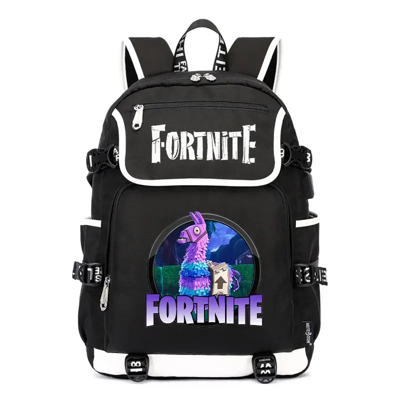 Zaino Fortnites di grande capienza, borsa a tracolla casual con porta USB, unisex, in stile anime, zaino scolastico per studenti, nuovo e alla moda, regalo di cancelleria