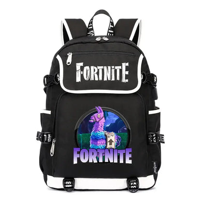 Zaino Fortnites di grande capienza, borsa a tracolla casual con porta USB, unisex, in stile anime, zaino scolastico per studenti, nuovo e alla moda, regalo di cancelleria