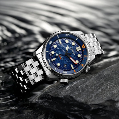 BERNY Diver Automatic Watches Men's Luxury Sapphire 316L Stainless Steel Mechanical Watch 42MM 200M Waterproof Diving Men's Watch