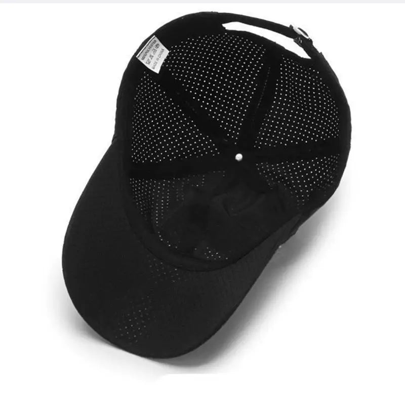 Gorra de béisbol de secado rápido y ultratranspirable: ligera y ajustable, con visera de pico a la última; perfecta para deportes al aire libre