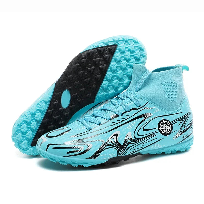 Crampons de Football pour hommes, chaussures d'entraînement sur gazon en salle, antidérapantes, TF/AG, bottes de terrain de Football confortables pour enfants