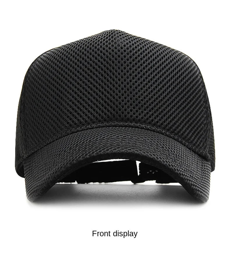 Big Head Plus Size Summer Mesh Baseball Cap for Men Women Trucker Breathable Hat Adjustable for Outdoor Sports Running