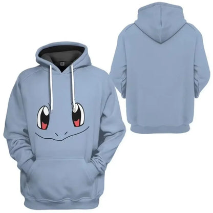 New Pokémon Pikachu Children Printed Top cosplay Hooded Fashion Trendy Casual Long-sleeved Pullover Sweatshirt Birthday Gift