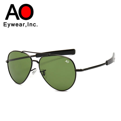 AO Aviation herre-retro-solbriller, moderigtige pilotbriller, American Optical solbriller til kvinder, unisex, metal, UV400 solbriller, Gafas AO57