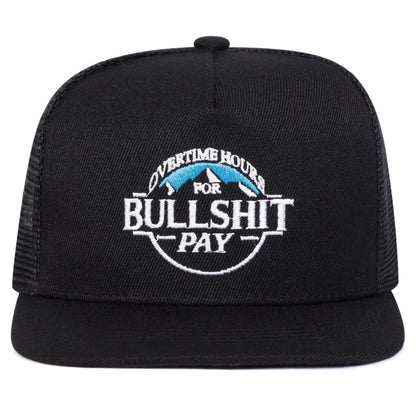 Unisex BULLSHIT PAY Embroidery Hip-hop Net Hats Spring Summer Outdoor Adjustable Sports Casual Baseball Caps Sunscreen Hat Cap