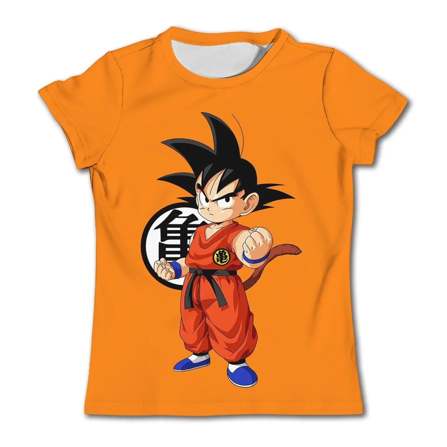 Dragon Ball Goku Cosplay T Shirts Super Saiyan Boys Kids Clothes Short Sleeve T-shirt White Black Orange Breathable Jersey