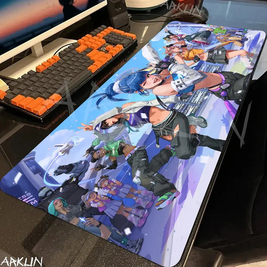 Moderna velika FPS 900x400 anime gaming djevojka Overwatch podloga za prijenosno računalo i ured, mekana gumena podloga za stol, XXL gaming podloga za miš