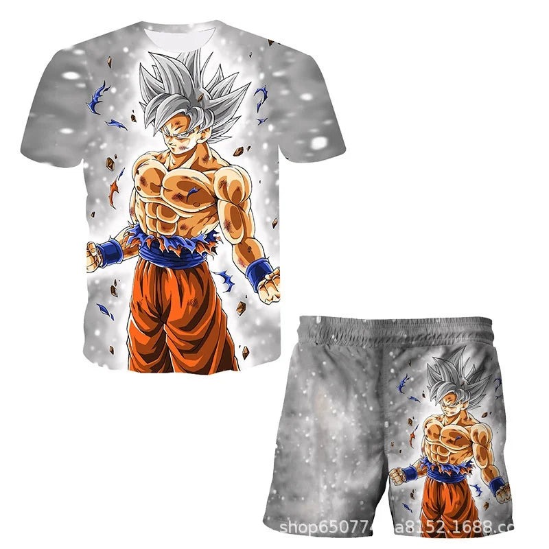 Conjunto infantil de verano Dragon Ball 2026: camiseta y pantalones cortos para niño, set de 2 piezas