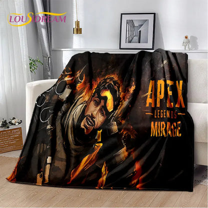 Apex Legends Game Gamer Cartoon Soft Plush Blanket,Flannel Blanket Throw Blanket for Living Room Bedroom Bed Sofa Picnic Cover