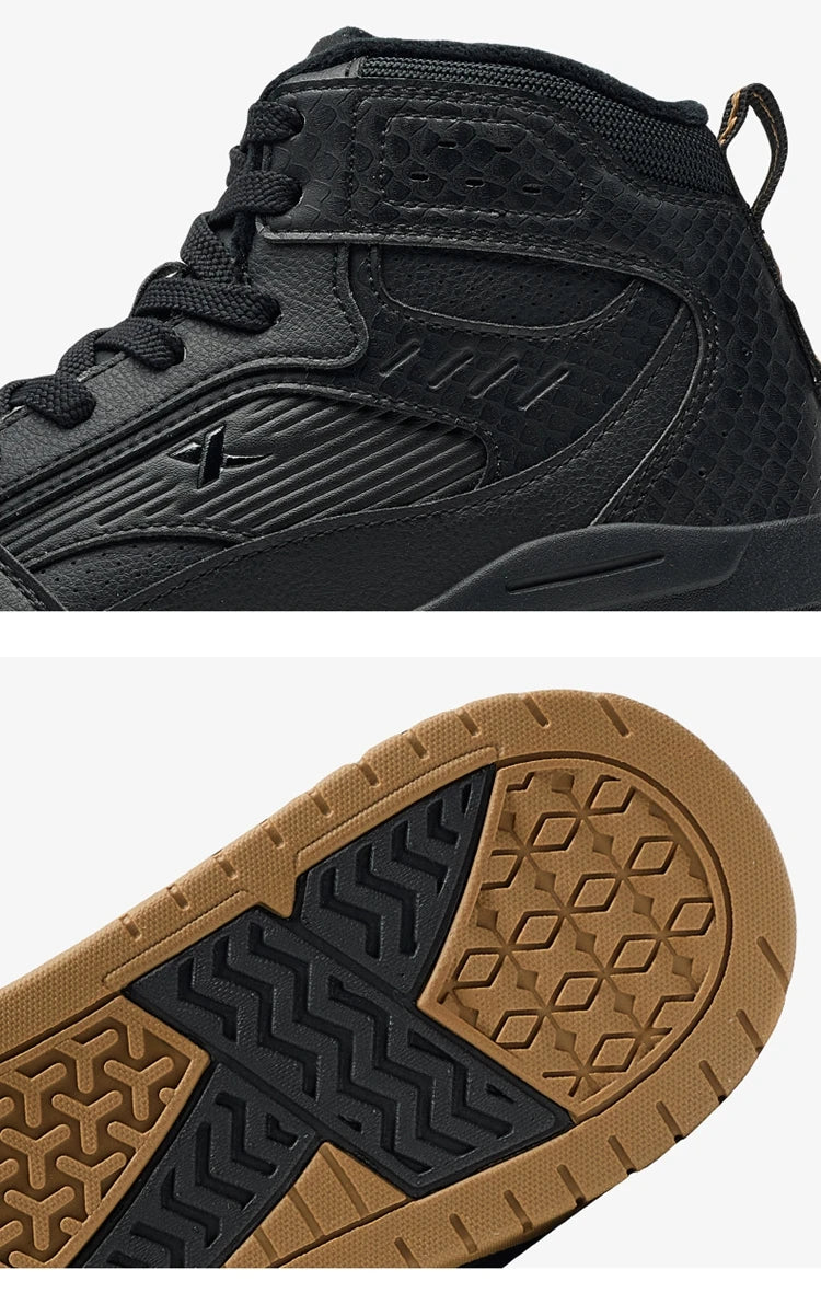 Xtep Cotton Shoes for Men, Street Style, Shock Absorption, Soft Strong Wrapping, Rebound Leisure Outdoor Sneakers 875319370003