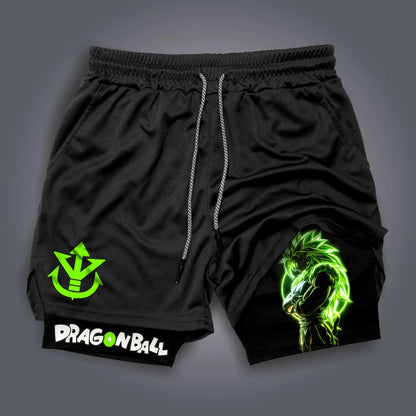 Dragon Ball Majin Buu & Goku American Sports Shorts for Men Summer Comfortable Double Layer Breathable Loose Fit Pants