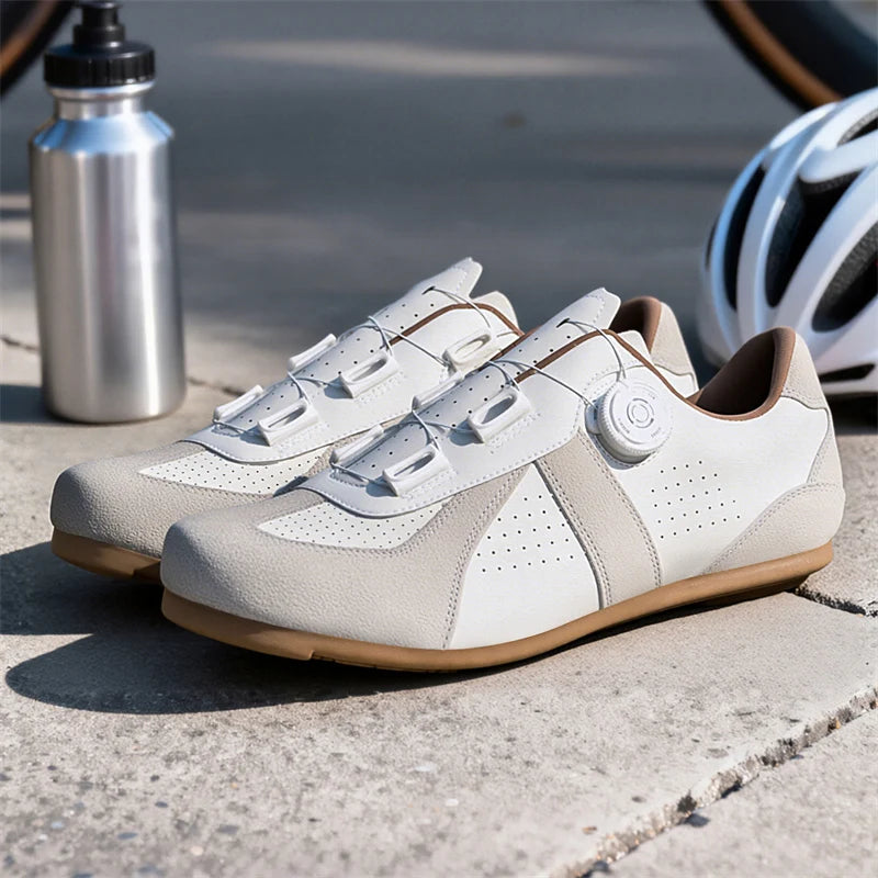 Women's non-lock mountain bike shoes, no cleats, road cycling RB speed rubber sole shoes, men's rubber sole cycling shoes