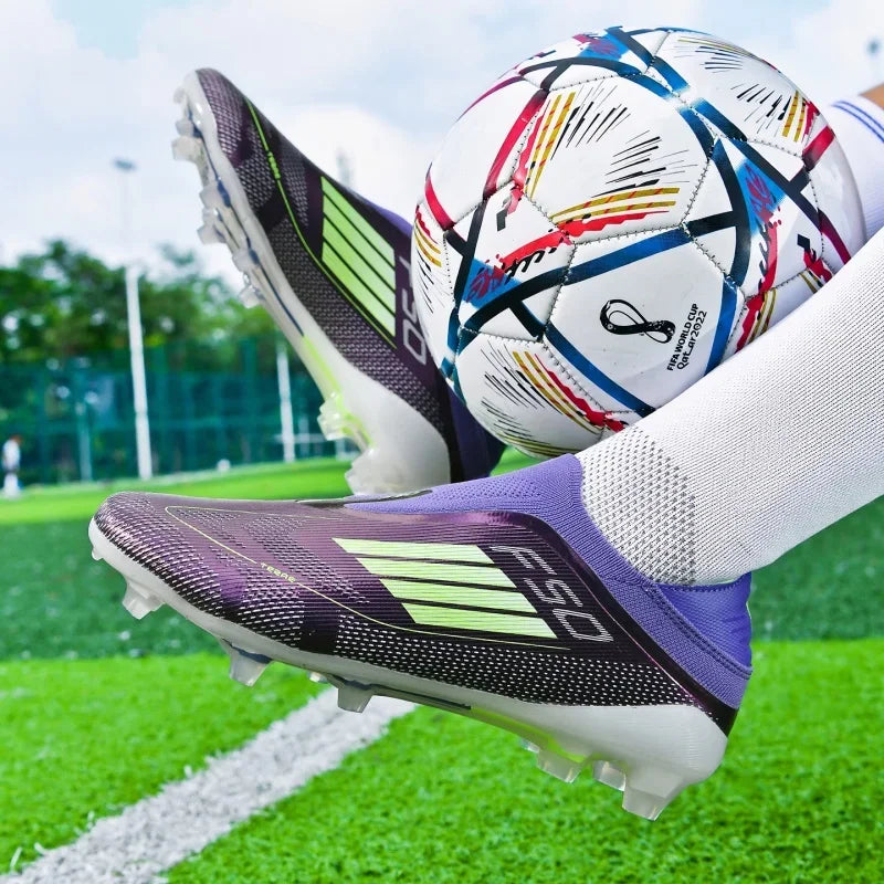 Nouvelles chaussures de football pour hommes, crampons longs antidérapants pour adultes, chaussures de sport pour garçons, crampons d'entraînement en plein air, respirantes et confortables