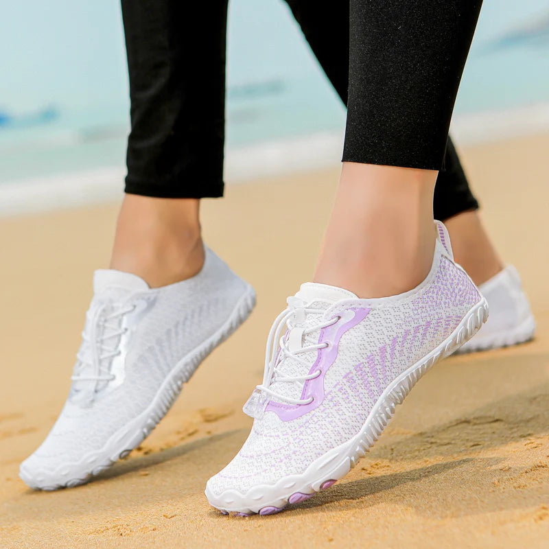Quick Dry Aqua Shoes for Men Women Breathable Non-slip Water Sneakers Barefoot Soft Sole Wading Footwear for Swimming Beach