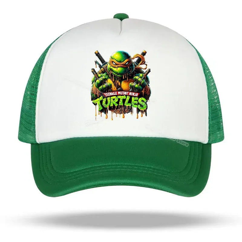 Teenage Mutant Ninja Turtles baseballkasket med broderet tegneserie- og anime-print, Duck Tongue-kasket, Nethats, solskærm, hovedbeklædning, gaver