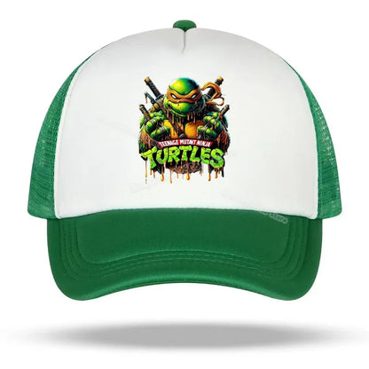 Teenage Mutant Ninja Turtles baseballkasket med broderet tegneserie- og anime-print, Duck Tongue-kasket, Nethats, solskærm, hovedbeklædning, gaver