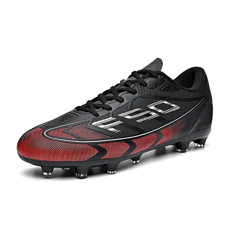 Chaussures de football populaires à tige basse FG/TF, unisexe, pour terrain, entraînement rapide, crampons antidérapants à crampons longs