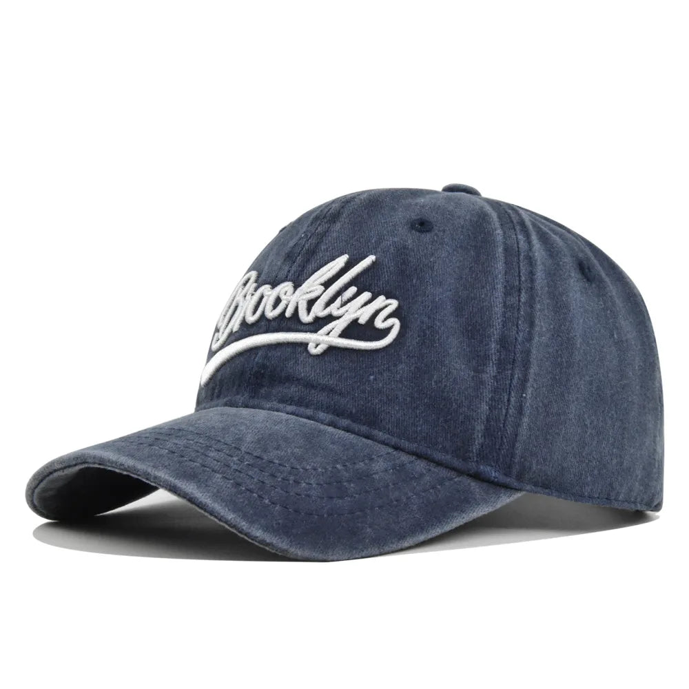 Brooklyn Baseball Caps Embroidery Breathable Retro Style Unisex Comfort Trendy Fashion Summer Hat Sun Protection Curved Brim