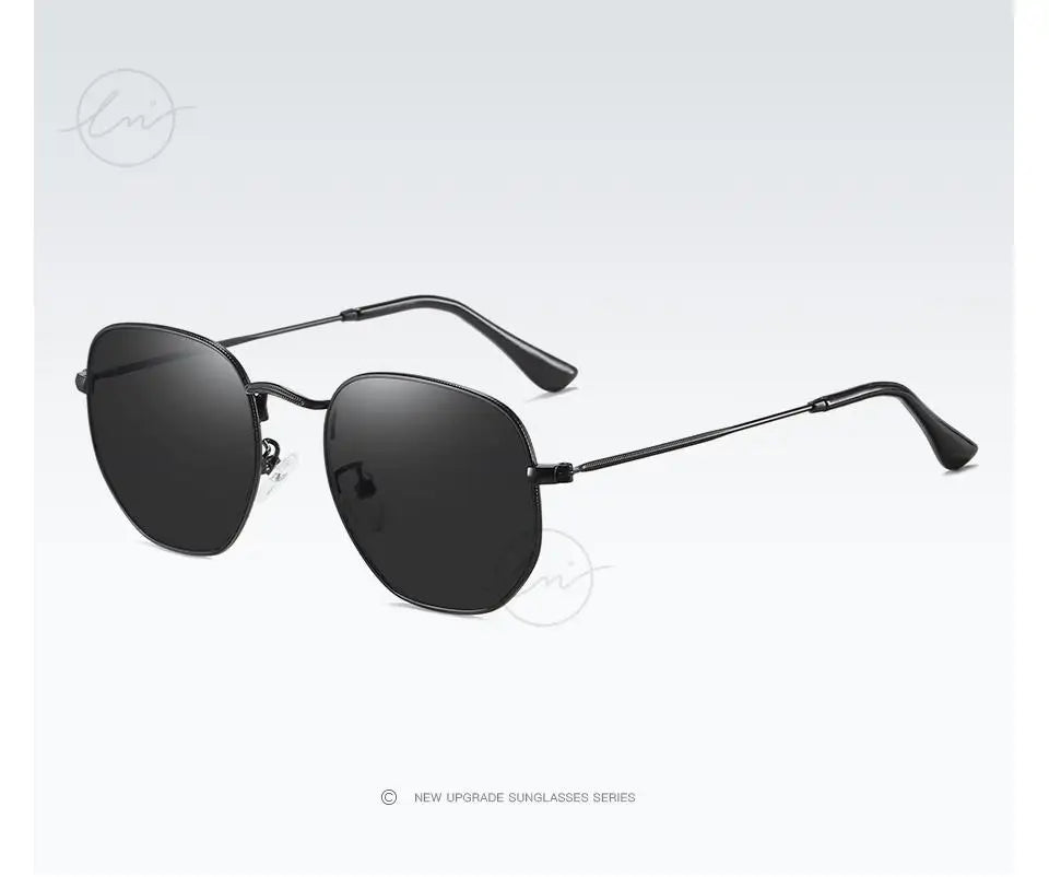 LM Kvinder Hexagon Solbriller Mænd Retro Polariserede Kørselsbelagte Spejlbriller UV400 Briller gafas de sol