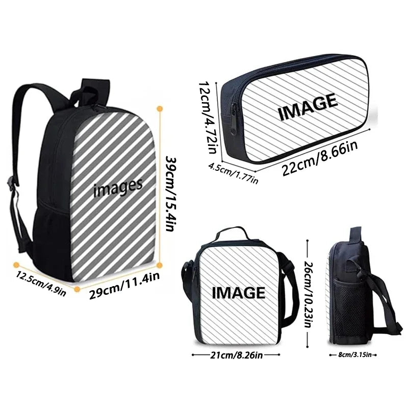 Trendiger Gaming-Schulrucksack für Kinder mit Lunchbags, Design-F-FortniteS Federmäppchen, Schultaschen für Jungen und Mädchen, ideales Geschenk