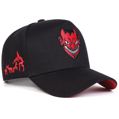 Unisex Devil Embroidery Baseball Caps Spring Autumn Outdoor Adjustable Casual Hats Sunscreen Hat Sports Cap