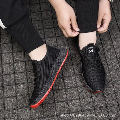 New Men's Casual Sports Shoes Outdoor Thick Bottom Versatile Summer Workwear Trendy Shoes Anti-Slip Wear-Resistant Rubber Sole