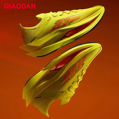 QIAODAN Feiying Plaid 3 férfi futócipő szénszálas talppal, maratoni versenycipő, könnyű, lélegző cipő QDB023262290