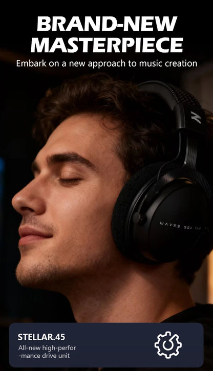 TALOMEN W550x Studio-Kopfhörer – Professionelle kabelgebundene Over-Ear-DJ-Monitor-Kopfhörer mit 50mm Treibern und abnehmbarem Kabel
