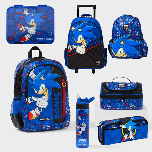 NEW High-quality Original Blue Boy Sonic Children's Backpack Cartoon Stress-relief Bag Hedgehog Anime Stationery Student Gift