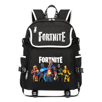 Zaino Fortnites di grande capienza, borsa a tracolla casual con porta USB, unisex, in stile anime, zaino scolastico per studenti, nuovo e alla moda, regalo di cancelleria