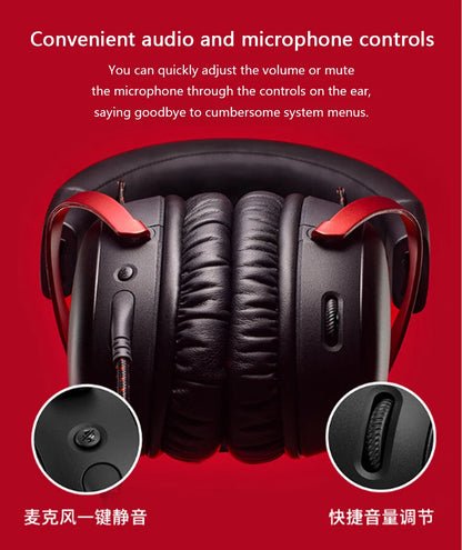 Auscultadores Gaming com Fio HyperX Cloud III com Áudio Espacial DTS X, Drivers de 53mm, Microfone com Cancelamento de Ruído – Auscultadores Gaming USB e 3.5mm para PC, PS5, Xbox e Switch