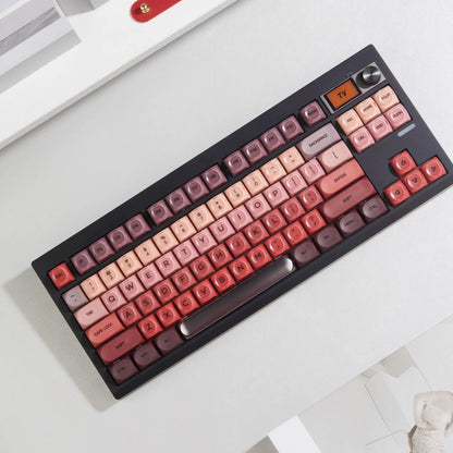 HOA Two-color Semi Matte Lipstick Keycap Kit with 130 Keycaps Compatible with 61/75/87/104/108 Mechanical Keyboards