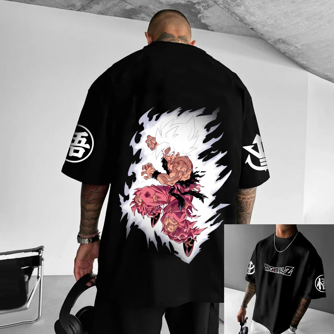 Dragon Ball Z Print Short Sleeve Cotton T-Shirt Son Goku Vegeta Men Women Clothes Harajuku Y2k Tee Vintage Summer Streetwear