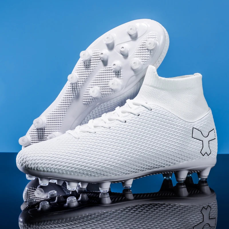 New Unisex Long Spike Football Boots Men Broken Nail Soccer Shoes AG/TF Training Soccer Cleats Sneakers Non-Slip Ankle Shoes