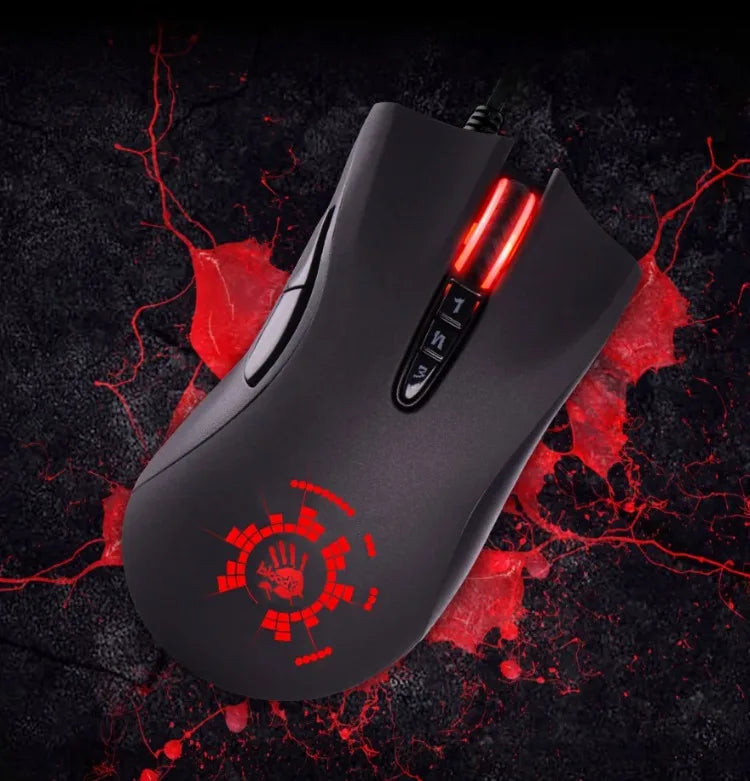 A4Tech Bloody A91 kabelgebundene Maus One-Click Instant Macro Io1.1 Macro Drive optische Engine 8 programmierbare Makros Gaming-Maus